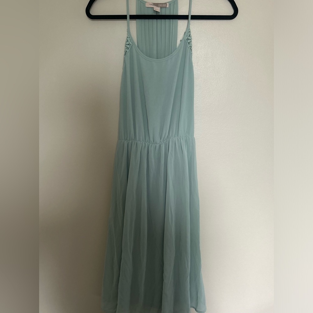 Forever 21 sage green chiffon dress
